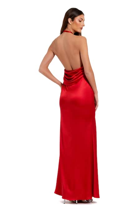 Mac Duggal 3D Flower Halter Gown 