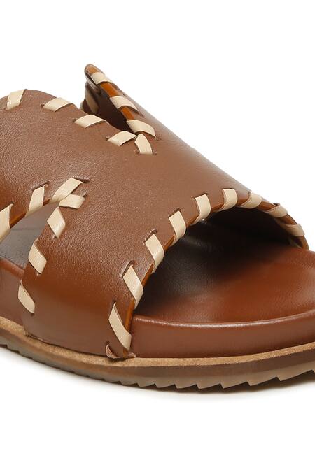 Shop_Hats Off Accessories_Brown Lace Cut-out Strap Slides