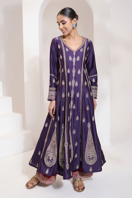 Saahiil Kapoor Paisley Hand Embroidered Anarkali Set 