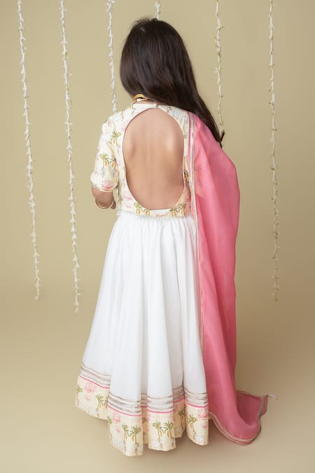 MI Dulce AN'YA Pichwai Print Blouse & Dupatta Lehenga Set 