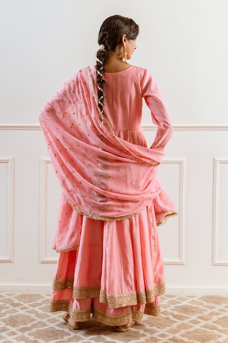 Rivaaj Clothing Embroidered Angarkha Anarkali Set 