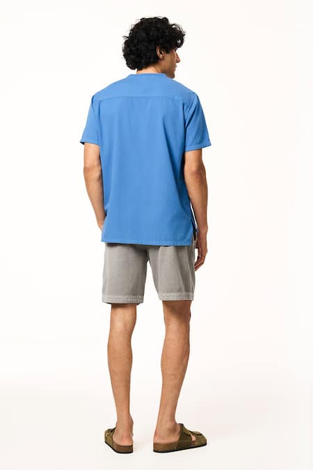 Terra Luna Ocean Blue Asymmetric Hem T-Shirt 