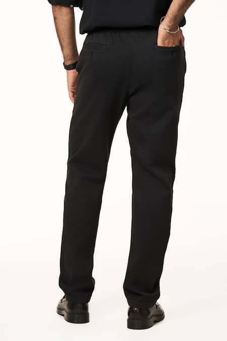 Terra Luna Black Solid Cotton Joggers 