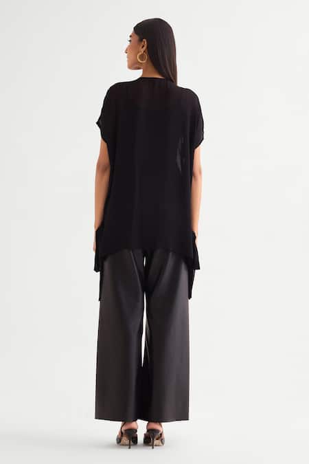 Shop Namrata Joshipura Black Georgette Sequins Embellished Tunic at Aza Fashions Shop_Namrata Joshipura_Black Georgette Sequins Embellished Tunic _at_Aza_Fashions