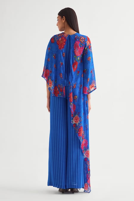 Namrata Joshipura Asymmetric Floret Embroidered Tunic & Pant Set 