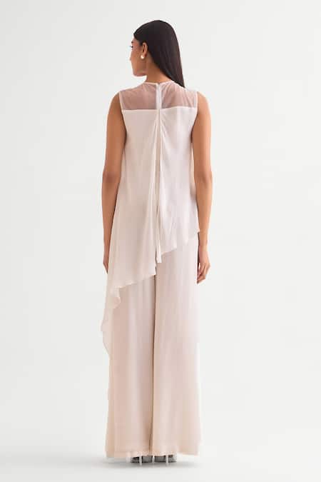 Namrata Joshipura Ivory Asymmetric Panelled Jumpsuit 