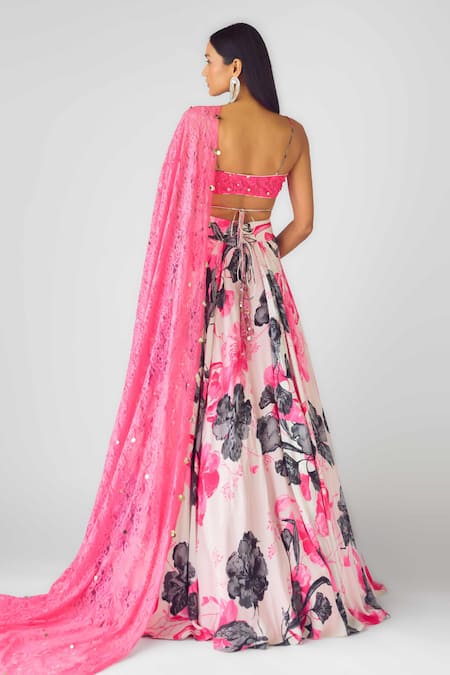 Basanti - Kapde Aur Koffee Embellished Floral Lehenga Set 