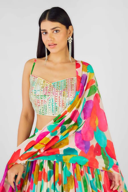 Buy Basanti - Kapde Aur Koffee Gold Georgette Sequins, Beads, Mirrors Sweetheart Neck Floral Vine Lehenga Set Online at Aza Fashions Buy_Basanti - Kapde Aur Koffee_Gold Georgette Sequins, Beads, Mirrors Sweetheart Neck Floral Vine Lehenga Set_Online_at_Aza_Fashions