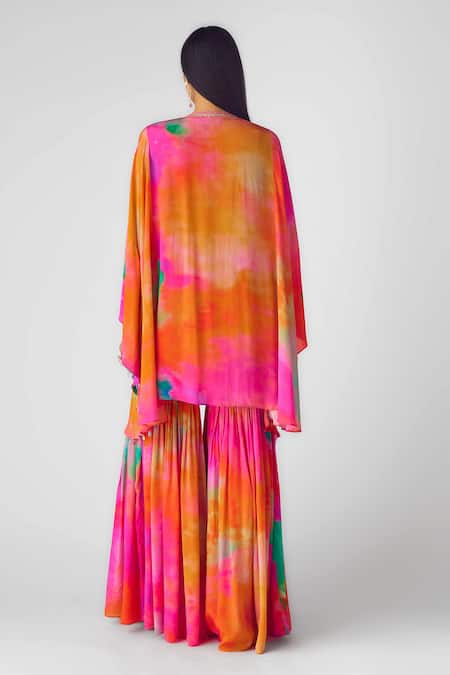 Basanti - Kapde Aur Koffee Multicolor Bead Embellished Kaftan Set