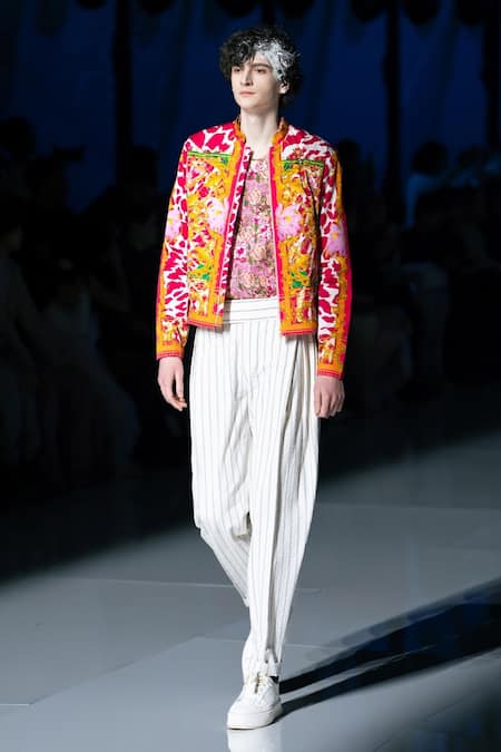 MR. Ajay Kumar Lotus Floral Print Jacket 