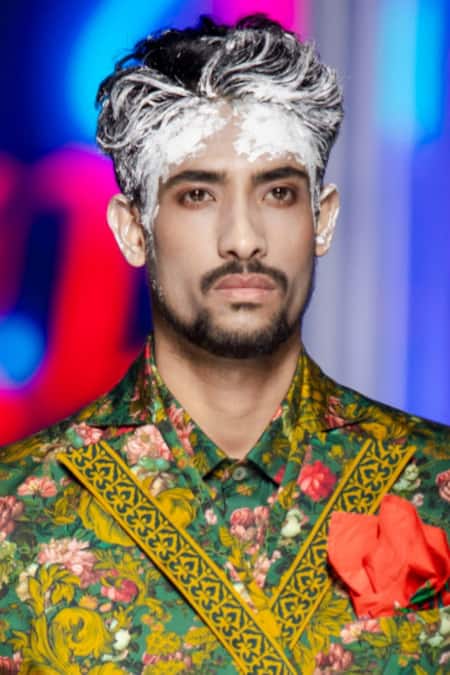 MR. Ajay Kumar_Multi Color Cotton Floral Print Shirt Kurta _Online_at_Aza_Fashions