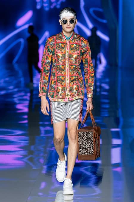 MR. Ajay Kumar Multicolor Vintage Floral Print Shirt 