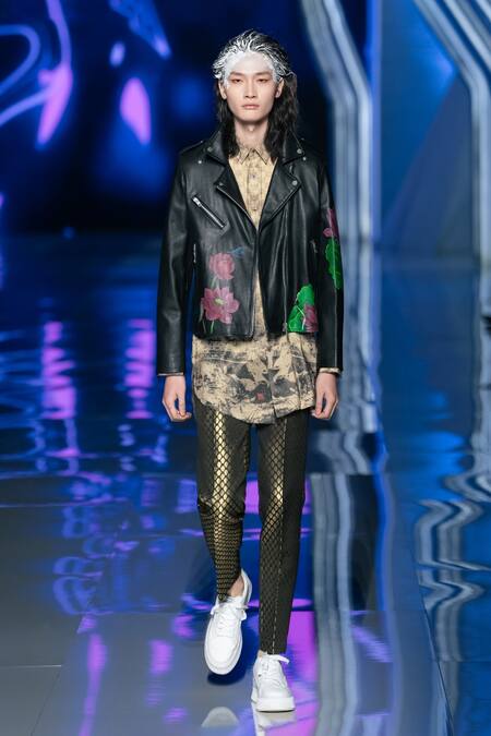 MR. Ajay Kumar Gold Leaf Woven Pant 