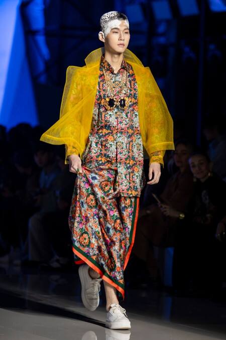 MR. Ajay Kumar Floral Print Flared Pant 