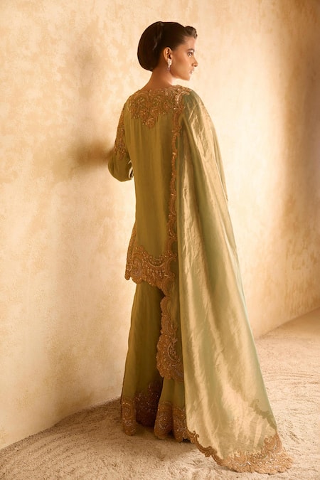 Pankaj & Nidhi Floral Zardozi Embellished Kurta Set