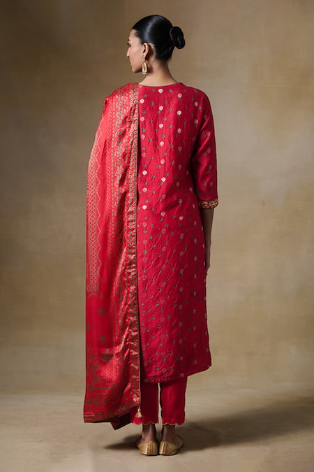 Saundh Kashi Bandhani Kurta Pant Set 