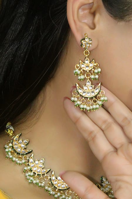 Queens Jewels Kundan Embellished Necklace Set 