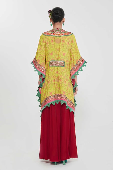 Siddhartha Bansal Paisley Floral Print Kaftan & Palazzo Set 