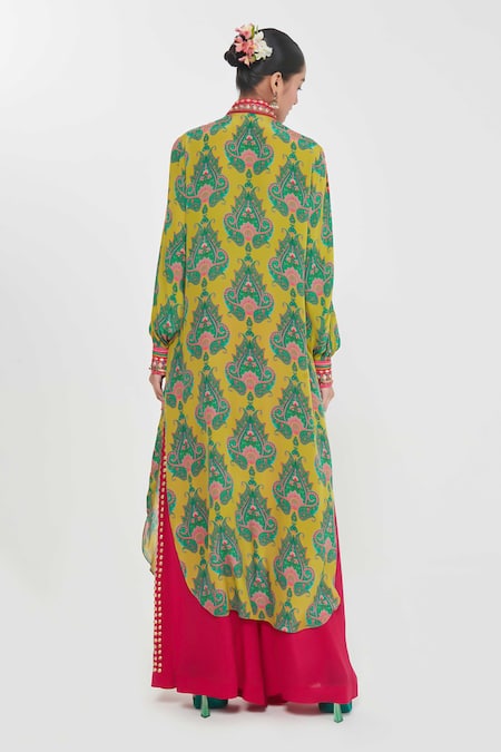 Siddhartha Bansal Multicolored Paisley Tunic & Palazzo Set 