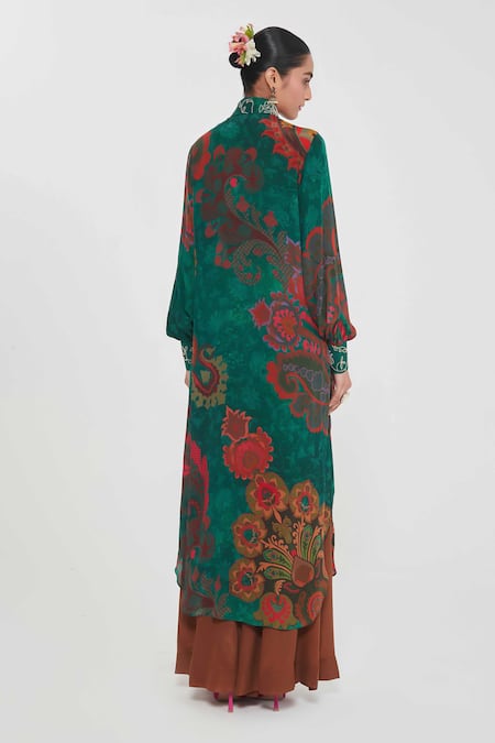 Siddhartha Bansal Paisley Print Tunic & Palazzo Set 