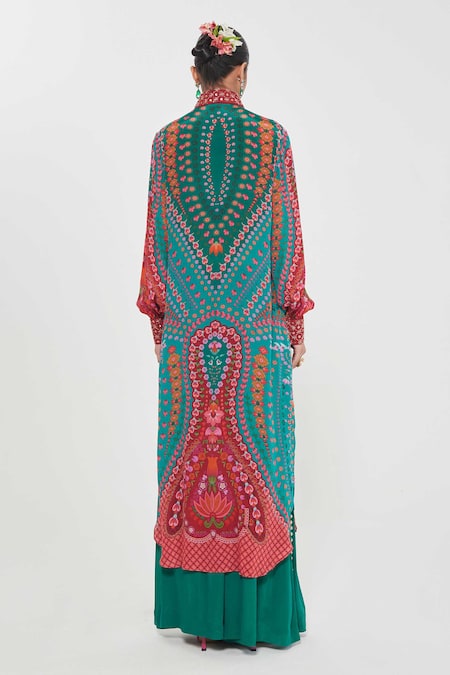 Siddhartha Bansal Paisley Printed Tunic & Palazzo Set 