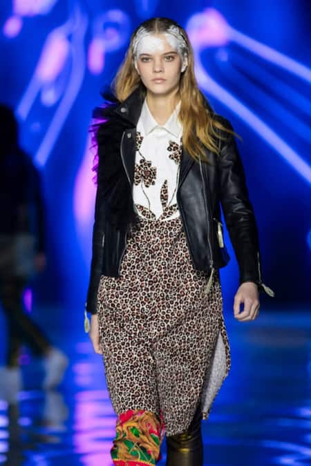 MR. Ajay Kumar Leopard Pattern Shirt Dress 