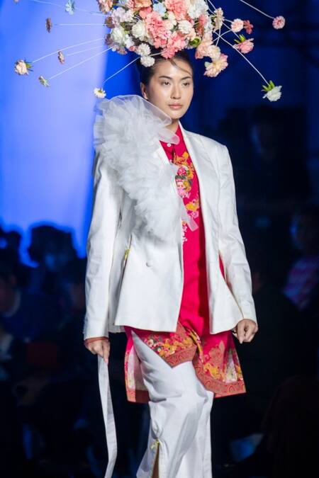 MR. Ajay Kumar_White Cotton Side Slit Pant _Online_at_Aza_Fashions