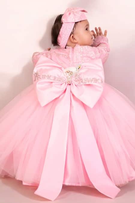 Fayon Kids Sequin Embellished Pink Gown 