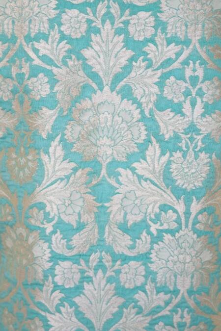 Buy_Fayon Kids_Green Brocade, Cotton Bahar Woven Bundi Kurta Set _Online_at_Aza_Fashions