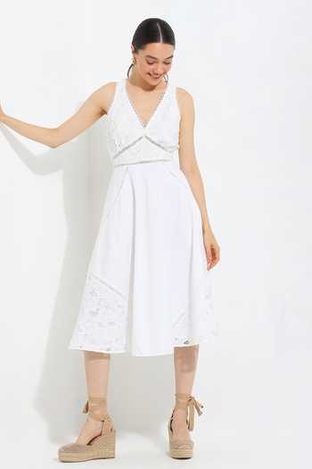 sachin and babi light blue dress Embroidered Hem Panel Dress with Crossbody Sling main image 0