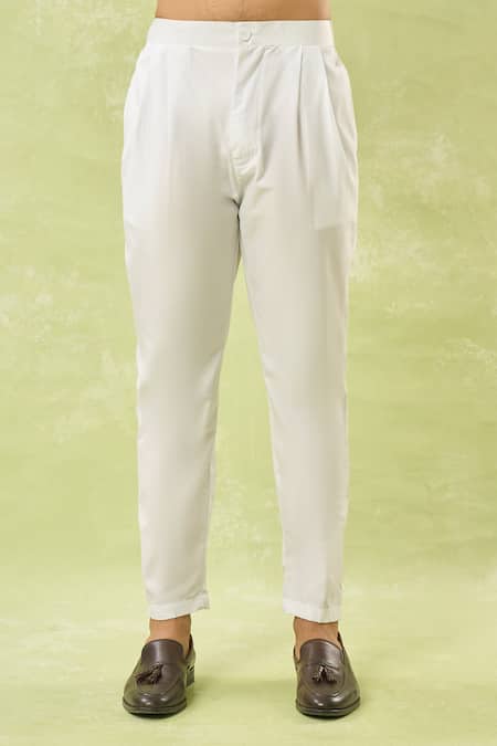 Arihant Rai Sinha_Lilac Jacquard, Polyester, Viscose Geometric Woven Sherwani And Polo Pant _Online_at_Aza_Fashions