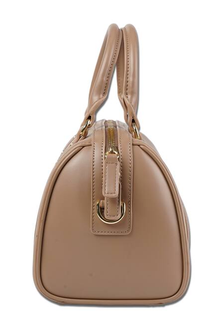 Mir Kash_Beige Mini Duffle Bag _at_Aza_Fashions