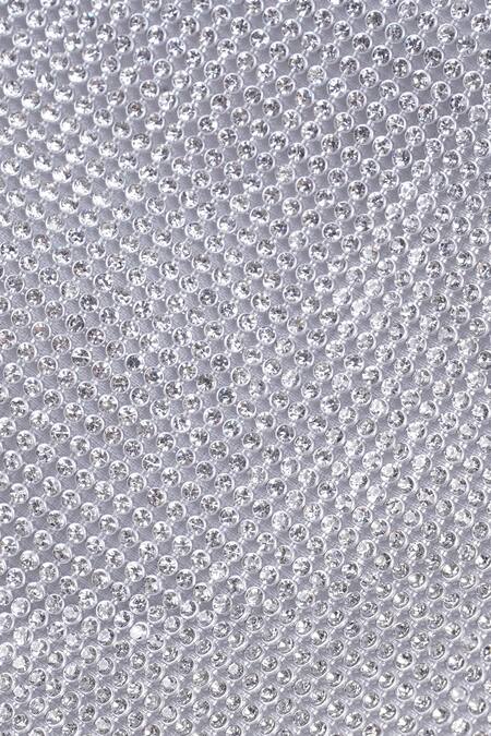 Mir Kash_Silver Rhinestones Clear Embellished Clutch _at_Aza_Fashions