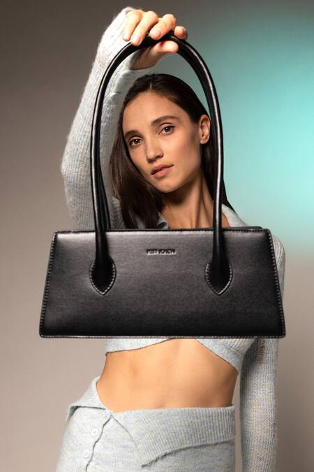 Shop_Mir Kash_Black Trapezoid Box Bag _Online_at_Aza_Fashions