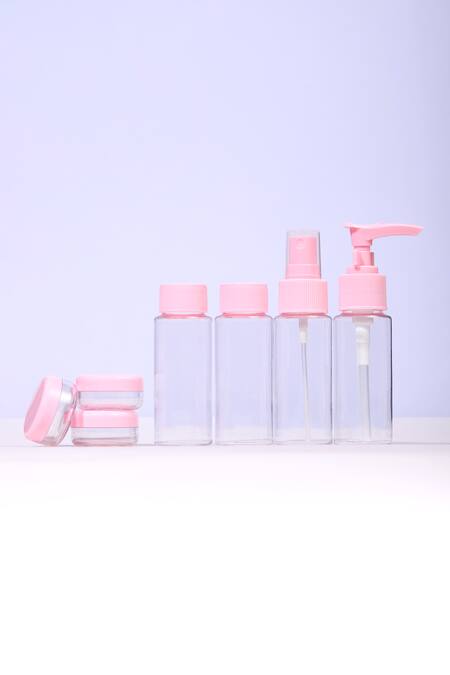 Shop AZA Pink Embroidery Travel Bliss Designer Beauty Kit Shop_AZA_Pink Embroidery Travel Bliss Designer Beauty Kit