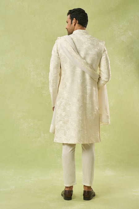 Spring Break Floral Embroidered Sherwani Set 
