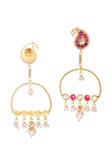 Shop Nayaab By Sonia Gold Plated Kairi Shirin Chandbalis at Aza Fashions Shop_Nayaab By Sonia_Gold Plated Kairi Shirin Chandbalis _at_Aza_Fashions