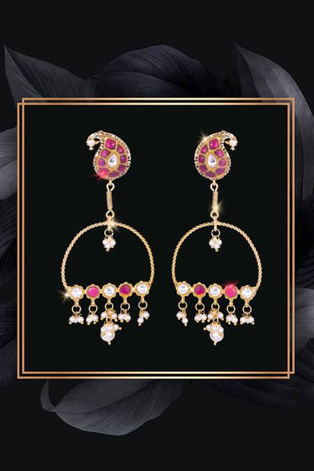 Buy Nayaab By Sonia Gold Plated Kairi Shirin Chandbalis Online at Aza Fashions Buy_Nayaab By Sonia_Gold Plated Kairi Shirin Chandbalis _Online_at_Aza_Fashions