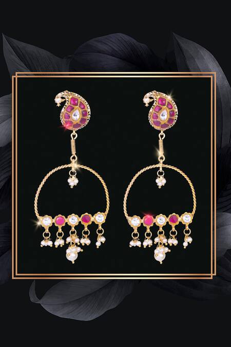 Shop Nayaab By Sonia Gold Plated Kairi Shirin Chandbalis Online at Aza Fashions Shop_Nayaab By Sonia_Gold Plated Kairi Shirin Chandbalis _Online_at_Aza_Fashions