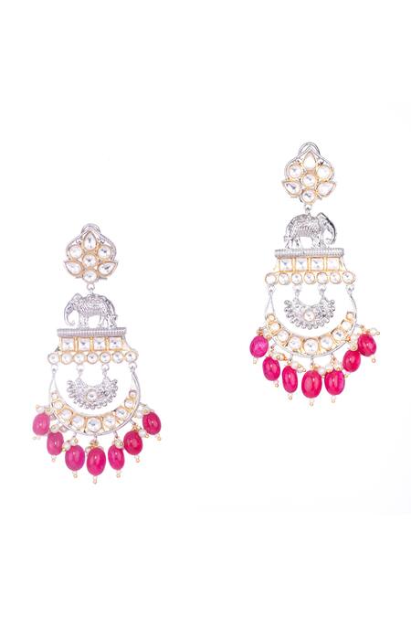 Nayaab By Sonia_Gold Plated Kerman Tusker Majesty Chandbalis _Online_at_Aza_Fashions