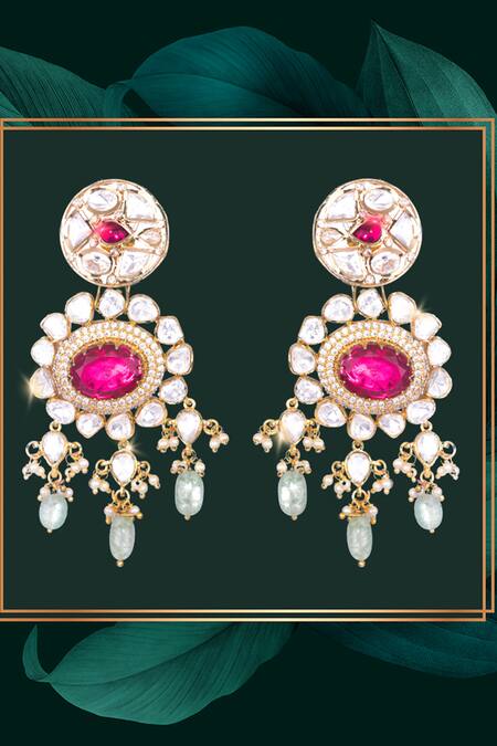 Buy Nayaab By Sonia Gold Plated Zari, Stones Blossom Jaal Danglers Online at Aza Fashions Buy_Nayaab By Sonia_Gold Plated Zari, Stones Blossom Jaal Danglers _Online_at_Aza_Fashions
