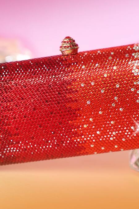 Shop_Be Chic_Red Crystals Embellished Clutch 