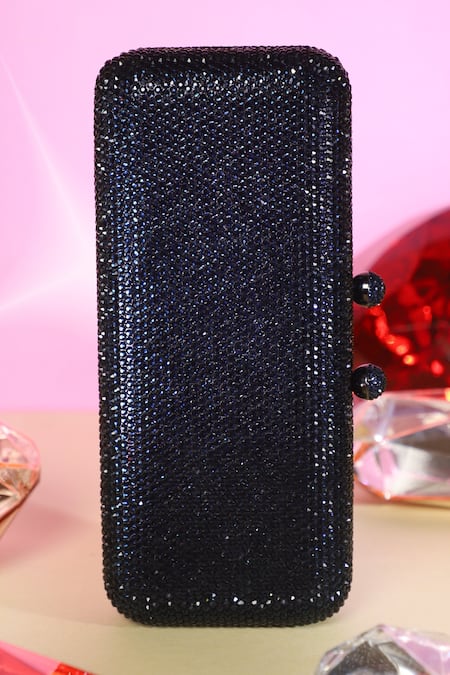 Shop_Be Chic_Blue Crystals Embellished Clutch _Online_at_Aza_Fashions
