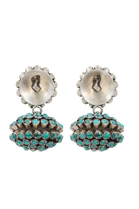 Buy Sangeeta Boochra Blue Stones Turquoise Studded Earrings Online at Aza Fashions Buy_Sangeeta Boochra_Blue Stones Turquoise Studded Earrings _Online_at_Aza_Fashions