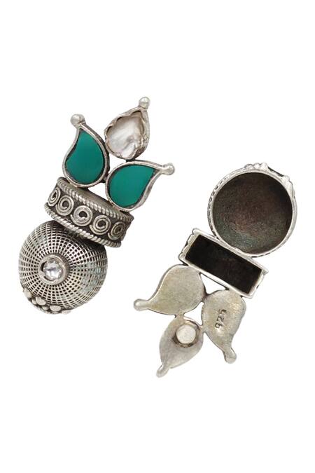 Buy Sangeeta Boochra Silver Plated Stones Paisley Hydro Studded Earrings Online at Aza Fashions Buy_Sangeeta Boochra_Silver Plated Stones Paisley Hydro Studded Earrings _Online_at_Aza_Fashions