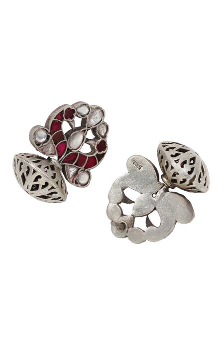 Sangeeta Boochra Pink Stones Hydro Embellished Earrings Online at Aza Fashions Sangeeta Boochra_Pink Stones Hydro Embellished Earrings _Online_at_Aza_Fashions