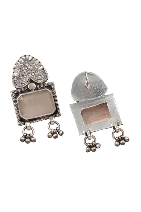 Sangeeta Boochra Pink Quartz Ghunghroo Dangler Earrings Online at Aza Fashions Sangeeta Boochra_Pink Quartz Ghunghroo Dangler Earrings _Online_at_Aza_Fashions