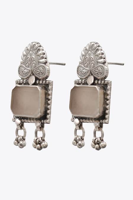 Buy Sangeeta Boochra Pink Quartz Ghunghroo Dangler Earrings Online at Aza Fashions Buy_Sangeeta Boochra_Pink Quartz Ghunghroo Dangler Earrings _Online_at_Aza_Fashions