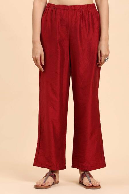 Mamicha Maroon Cotton Zari Round Neck Abstract Print Kurta Set Online at Aza Fashions Mamicha_Maroon Cotton Zari Round Neck Abstract Print Kurta Set_Online_at_Aza_Fashions