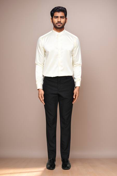 Arihant Rai Sinha_Maroon Cotton Satin, Polyester, Terrycloth Blazer And Pant Set _Online_at_Aza_Fashions